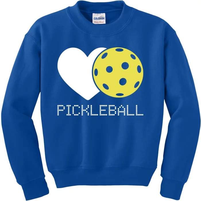 Heart Love Pickleball Gift Kids Sweatshirt