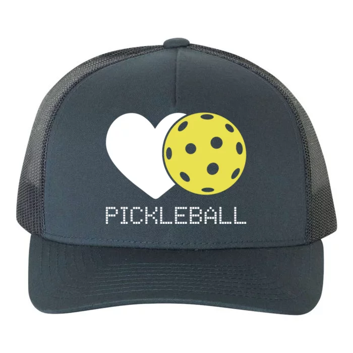 Heart Love Pickleball Gift Yupoong Adult 5-Panel Trucker Hat