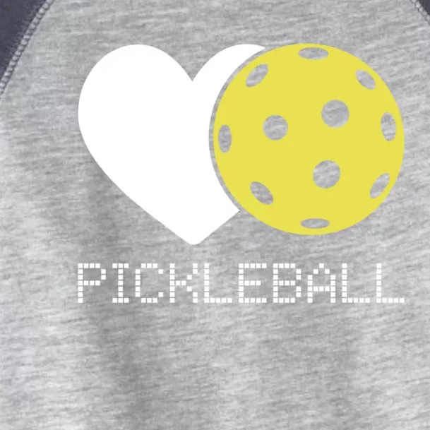 Heart Love Pickleball Gift Toddler Fine Jersey T-Shirt