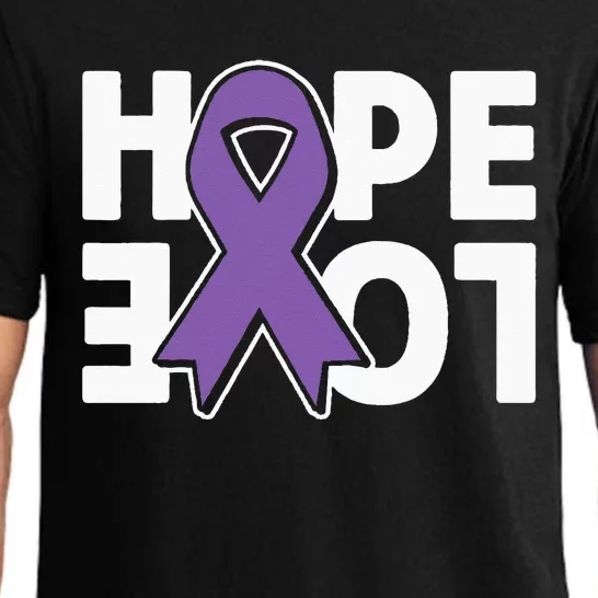 Hope Love Purple Ribbon Alzheimer´s Awareness Pajama Set