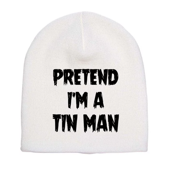 Halloween Lazy Party Costume Pretend Im A Tin Man Gift Short Acrylic Beanie