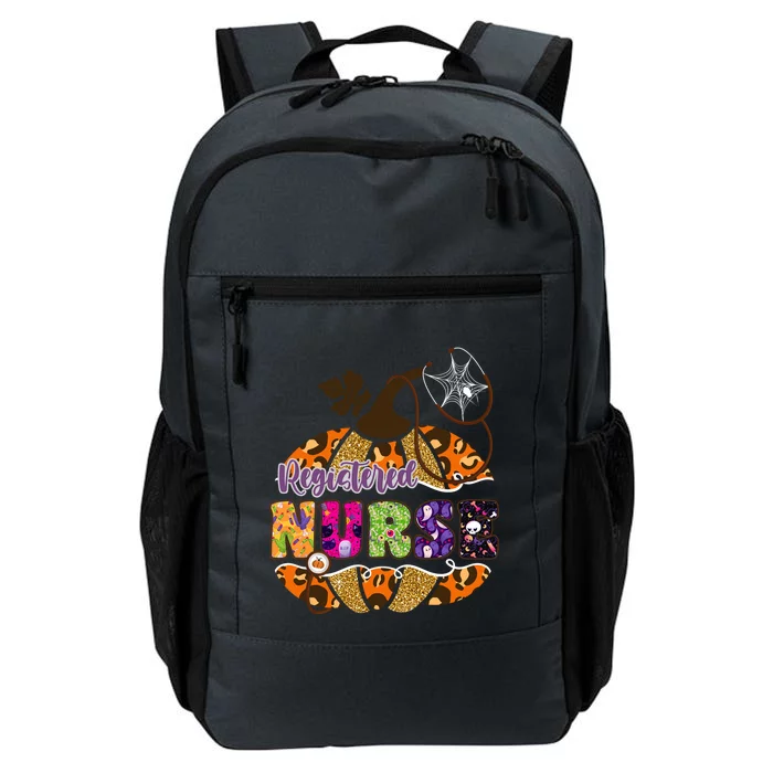 Halloween Leopard Pumpkin Registered Nurse Funny Gift Daily Commute Backpack