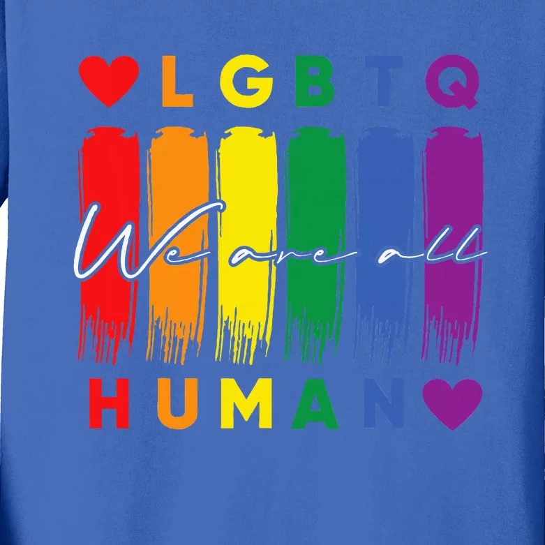 Human Lgbtq Pride Month Kids Long Sleeve Shirt