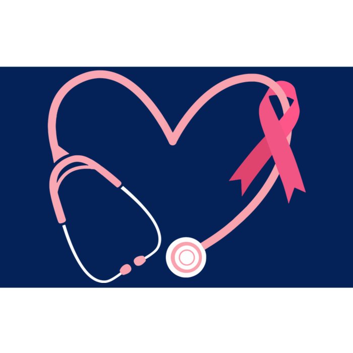 Heart Love Pink Ribbon Cute Breast Cancer Doctor Nurse Gift Bumper Sticker