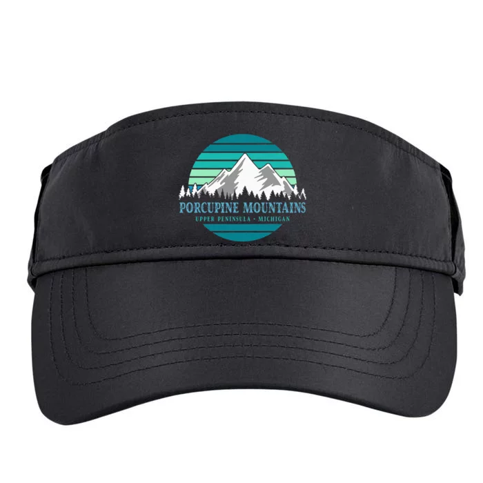 Hozier Logoretro Porcupine Mountains Upper Peninsula Michigan Outdoor Adult Drive Performance Visor