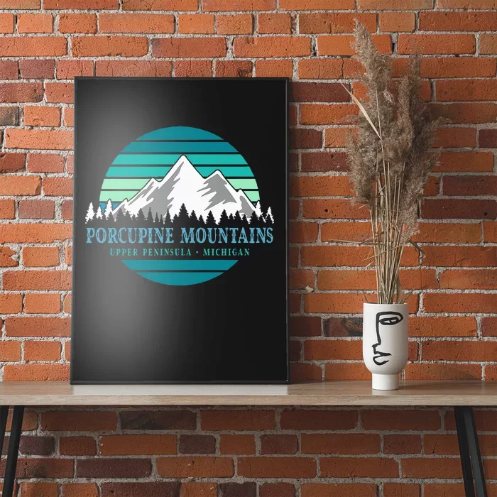 Hozier Logoretro Porcupine Mountains Upper Peninsula Michigan Outdoor Poster