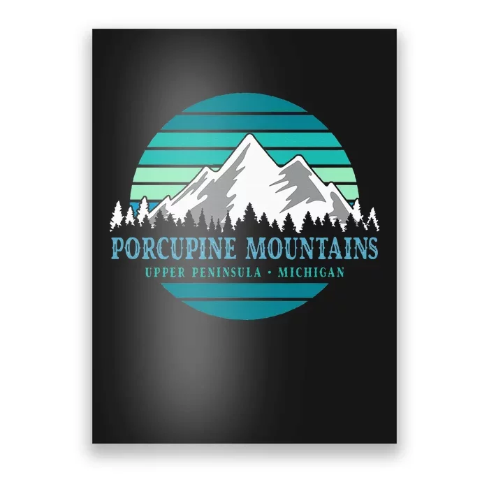 Hozier Logoretro Porcupine Mountains Upper Peninsula Michigan Outdoor Poster