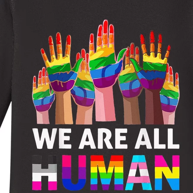 Human LGBT Pride Parade Plus Size Baby Long Sleeve Bodysuit