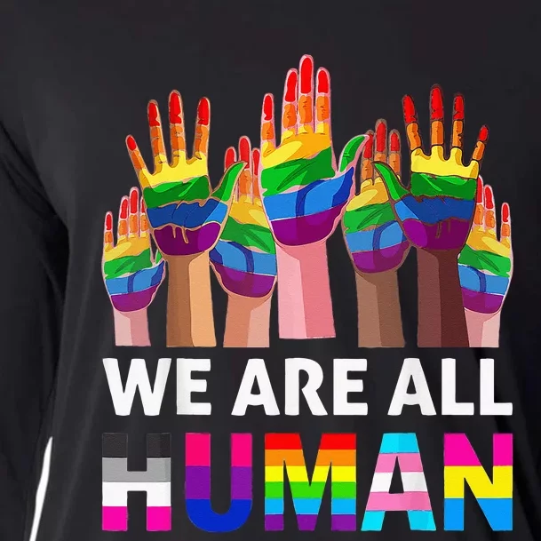 Human LGBT Pride Parade Plus Size Cooling Performance Long Sleeve Crew