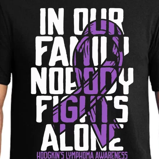 Hodgkins Lymphoma Purple Family Hodgkins Lymphoma Awareness Pajama Set