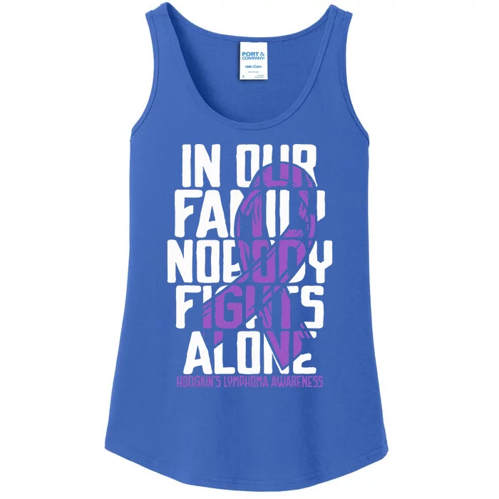 Hodgkins Lymphoma Purple Family Hodgkins Lymphoma Awareness Ladies Essential Tank