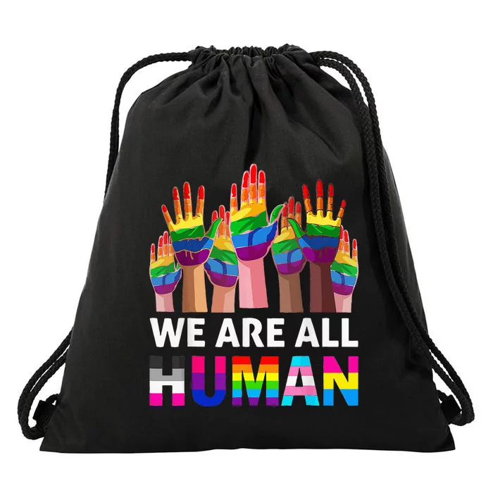 Human LGBT Pride Parade Plus Size Drawstring Bag