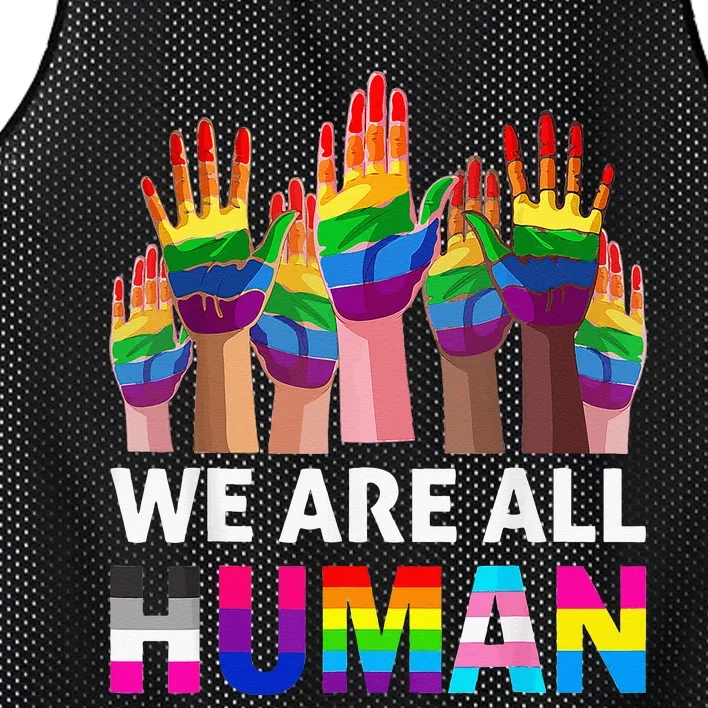 Human LGBT Pride Parade Plus Size Mesh Reversible Basketball Jersey Tank