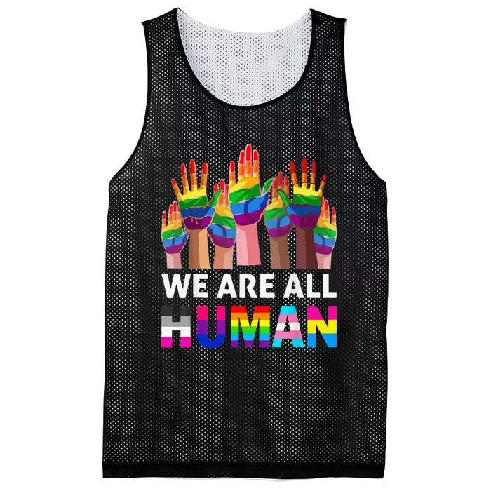 Human LGBT Pride Parade Plus Size Mesh Reversible Basketball Jersey Tank