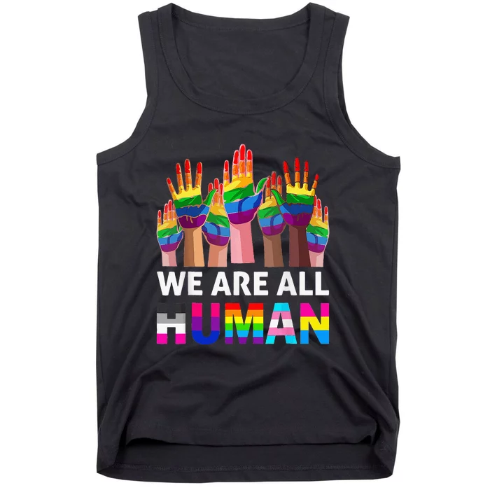 Human LGBT Pride Parade Plus Size Tank Top