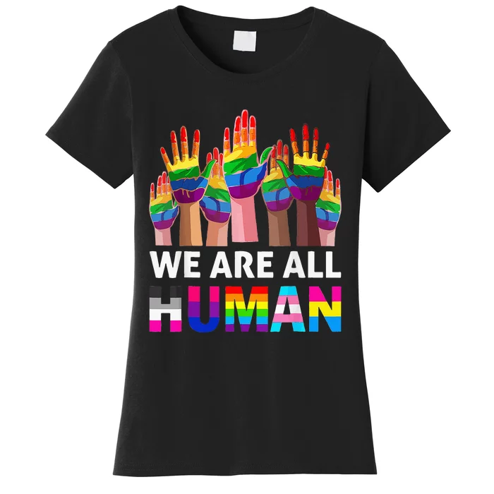 Human LGBT Pride Parade Plus Size Women's T-Shirt