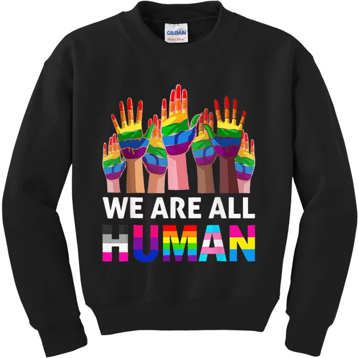 Human LGBT Pride Parade Plus Size Kids Sweatshirt