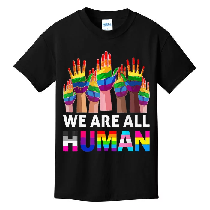 Human LGBT Pride Parade Plus Size Kids T-Shirt