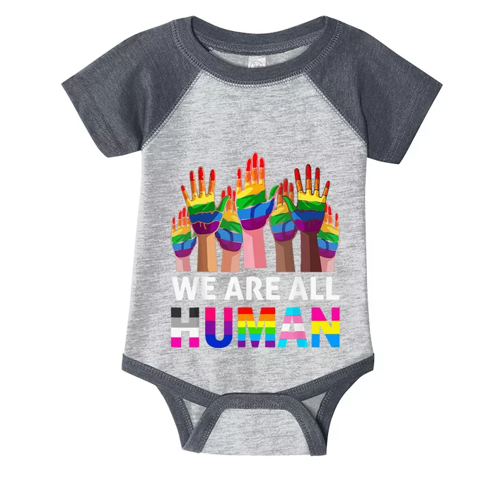 Human LGBT Pride Parade Plus Size Infant Baby Jersey Bodysuit