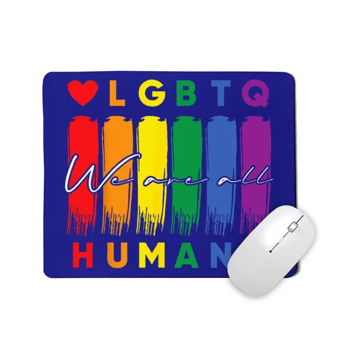 Human LGBTQ Pride Month Rainbow Mousepad