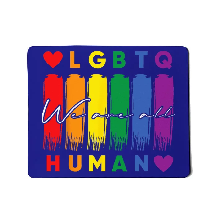 Human LGBTQ Pride Month Rainbow Mousepad