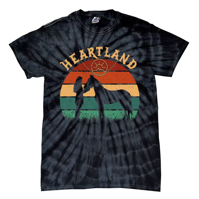 Heart Land Retro Vintage Sunset Tie-Dye T-Shirt