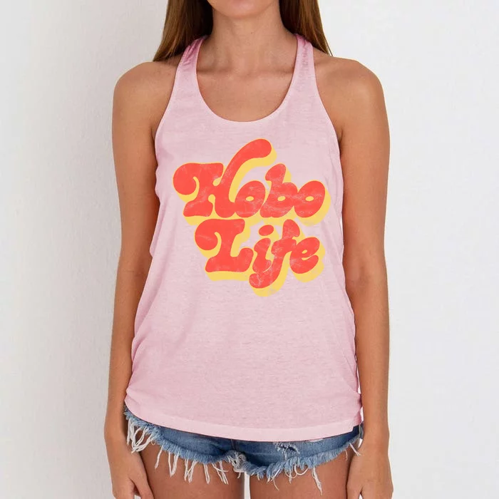 Hobo Life Retro Vintage Women's Knotted Racerback Tank