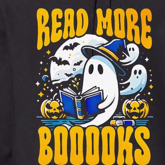 Halloween Library Read More Booooks Premium Hoodie