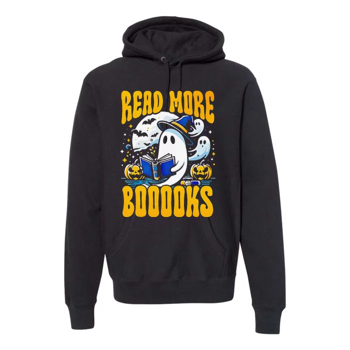 Halloween Library Read More Booooks Premium Hoodie