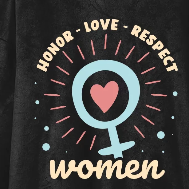 Honor Love Respect Hooded Wearable Blanket