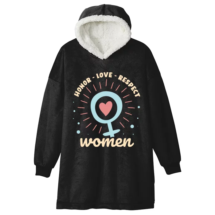 Honor Love Respect Hooded Wearable Blanket