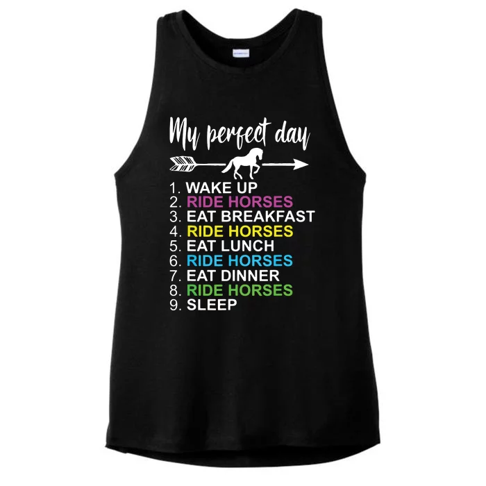 Horse Lover Shirts Horseback Riding Horse Lover Gift Ladies Tri-Blend Wicking Tank