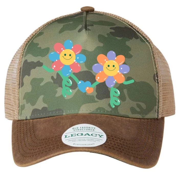 Happy Love Sunflower Legacy Tie Dye Trucker Hat