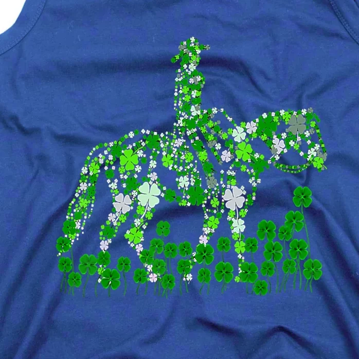 Horse Lady Shamrock Horseback Riding Equestrian Patrick Day Great Gift Tank Top