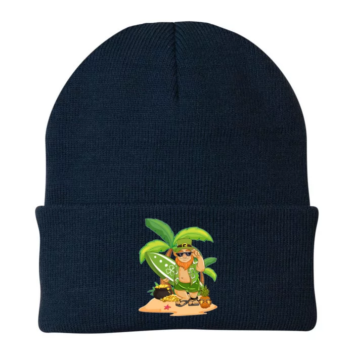 Hawaiian Leprechaun Surfing St Patricks Day Hawaii Meaningful Gift Knit Cap Winter Beanie