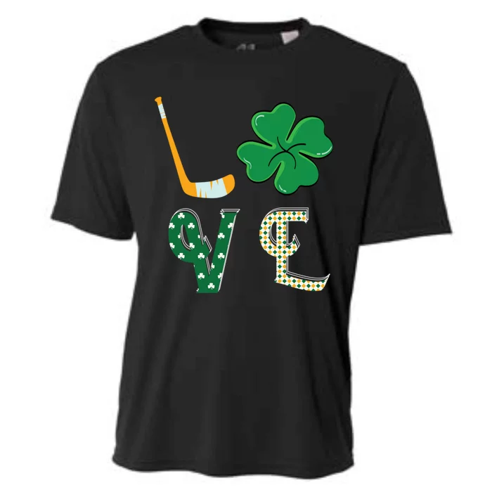 Hockey Lover Saint Patricks Day Hockey Irish Hockey Lover Gift Cooling Performance Crew T-Shirt