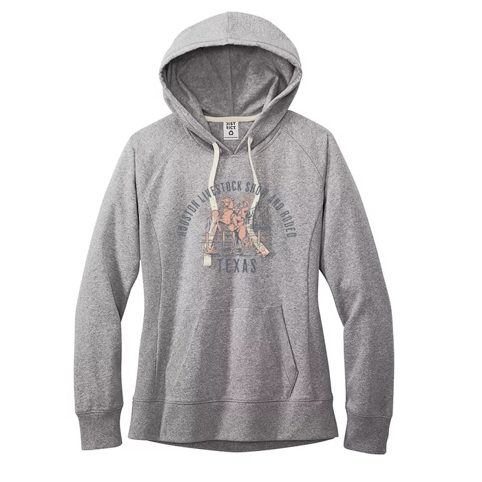 Houston Livestock Show And Rodeo Texas Cowboy And Horse Women's Fleece Hoodie