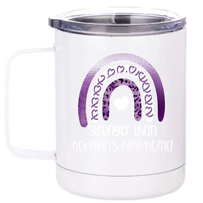 Hodgkin's Lymphoma Survivor Cancer Warrior Gift Front & Back 12oz Stainless Steel Tumbler Cup