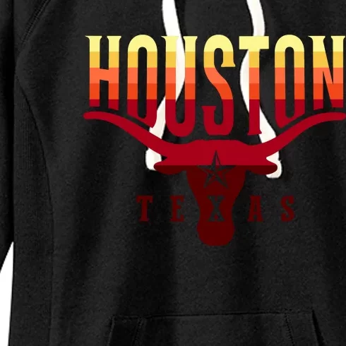 Houston Longhorn Sunset Logo Women's Fleece Hoodie