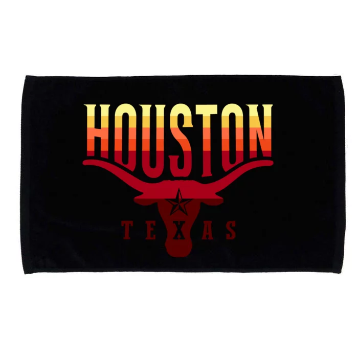 Houston Longhorn Sunset Logo Microfiber Hand Towel