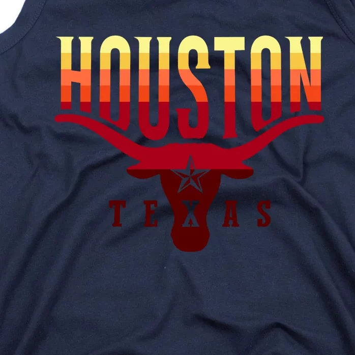 Houston Longhorn Sunset Logo Tank Top