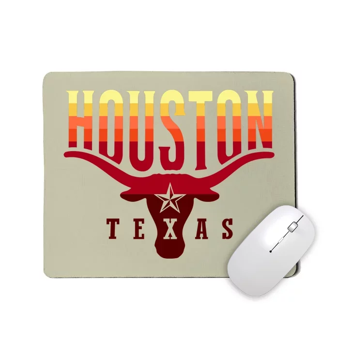 Houston Longhorn Sunset Logo Mousepad