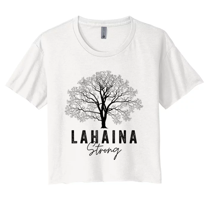 Hawaii Lahaina Strong Pray For Maui Lahaina Women's Crop Top Tee