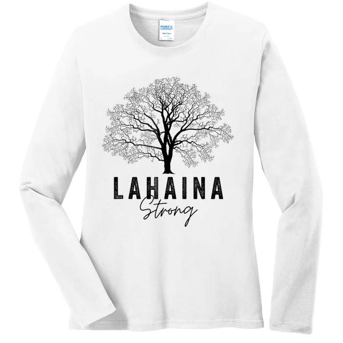 Hawaii Lahaina Strong Pray For Maui Lahaina Ladies Long Sleeve Shirt