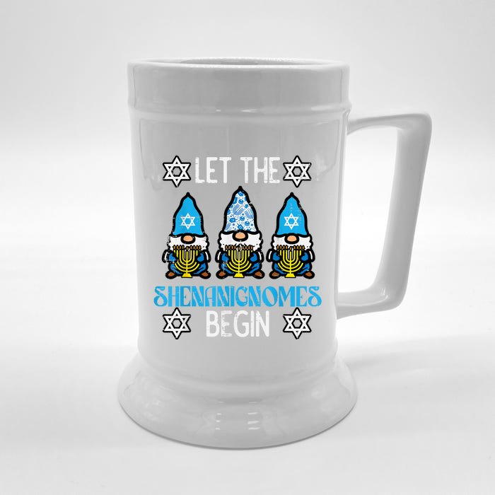 Hanukkah Let Shenanignome Begin Chanukah Gnome Front & Back Beer Stein