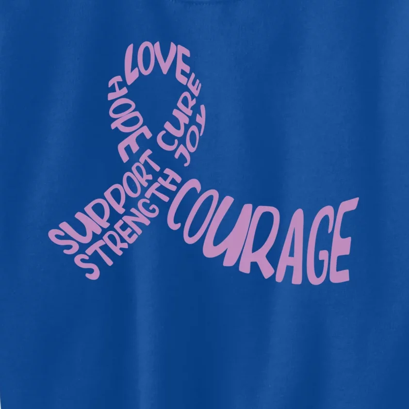 Hope Love Support Testicular Cancer Awareness Month Warriors Gift Kids Sweatshirt