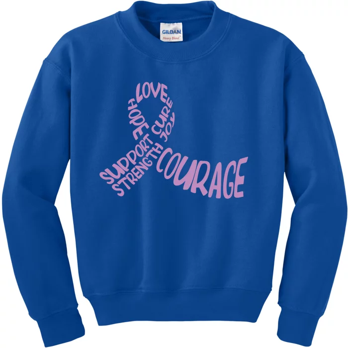 Hope Love Support Testicular Cancer Awareness Month Warriors Gift Kids Sweatshirt