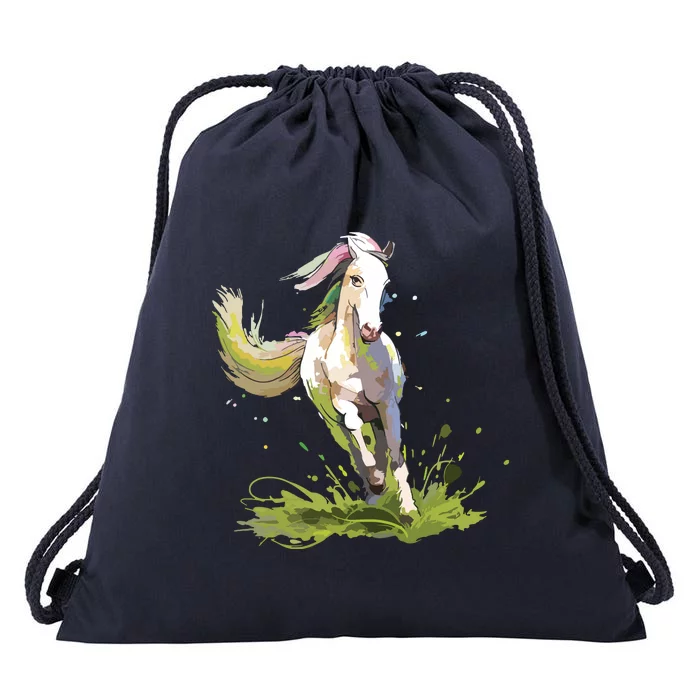 Horse Lover Shirts Girl Horseback Riding Equestrian Horse Drawstring Bag