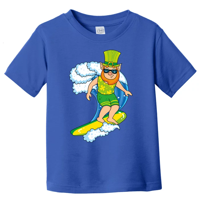 Hawaiian Leprechaun St Patricks Day Surfing Leprechaun Cute Gift Toddler T-Shirt