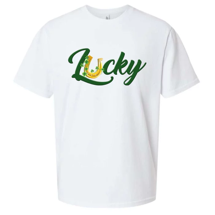 Horseshoe Lucky St Patrick's Day Sueded Cloud Jersey T-Shirt